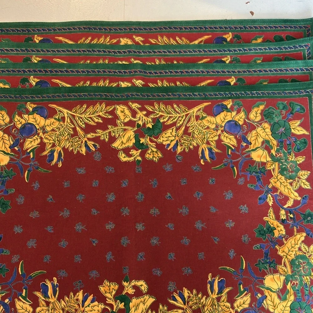 Four Preowned Williams Sonoma Provence multicolored placemats.